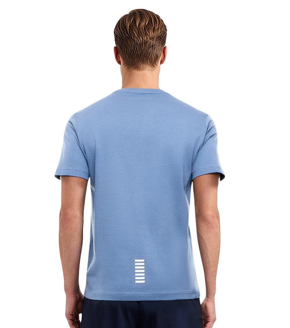 Sky Blue Logo Crew Neck T-Shirt 3