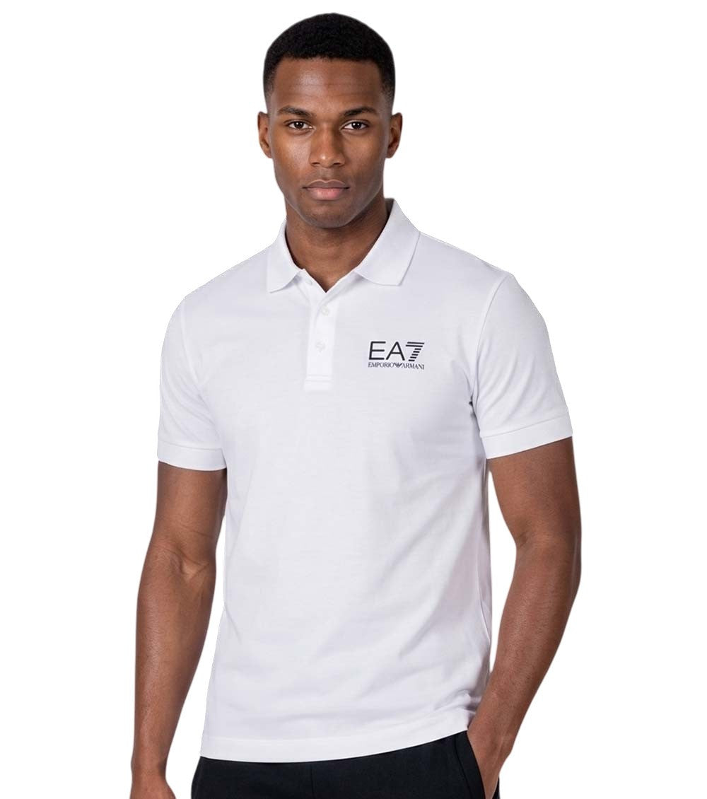 White Logo Shirt Collar Polo 1