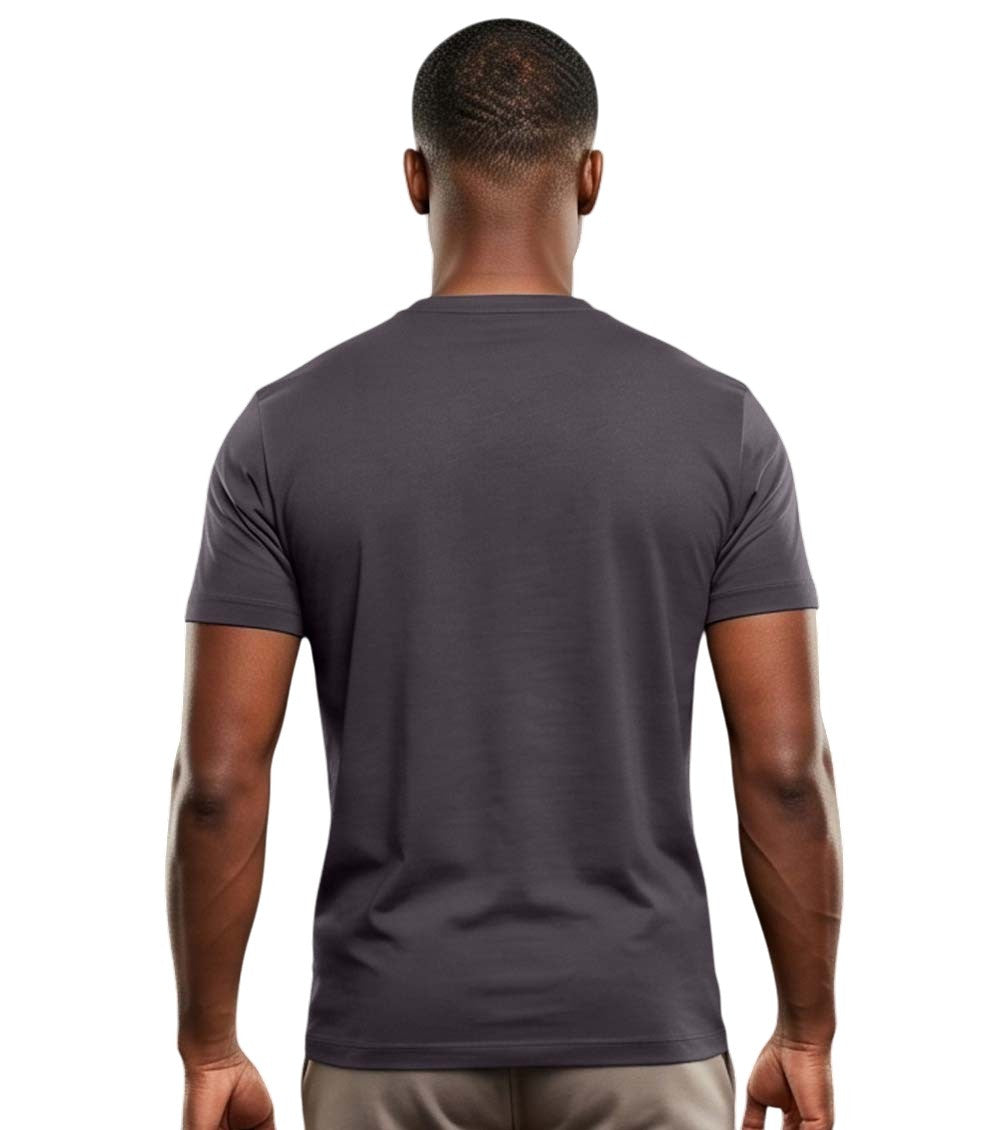 Grey Graphic Crew Neck T-Shirt 2