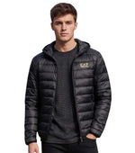 Black Quilted Hood Jacket 1