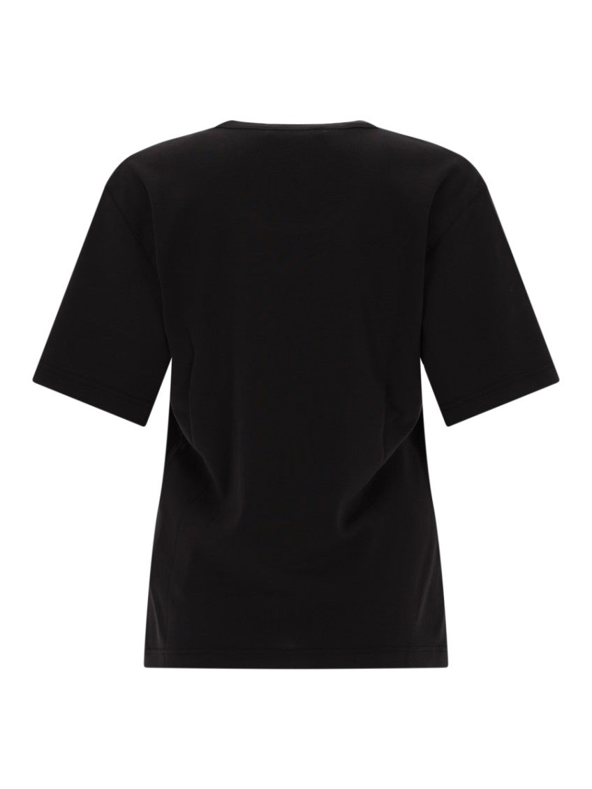 Black Solid Crew Neck T-Shirt 2