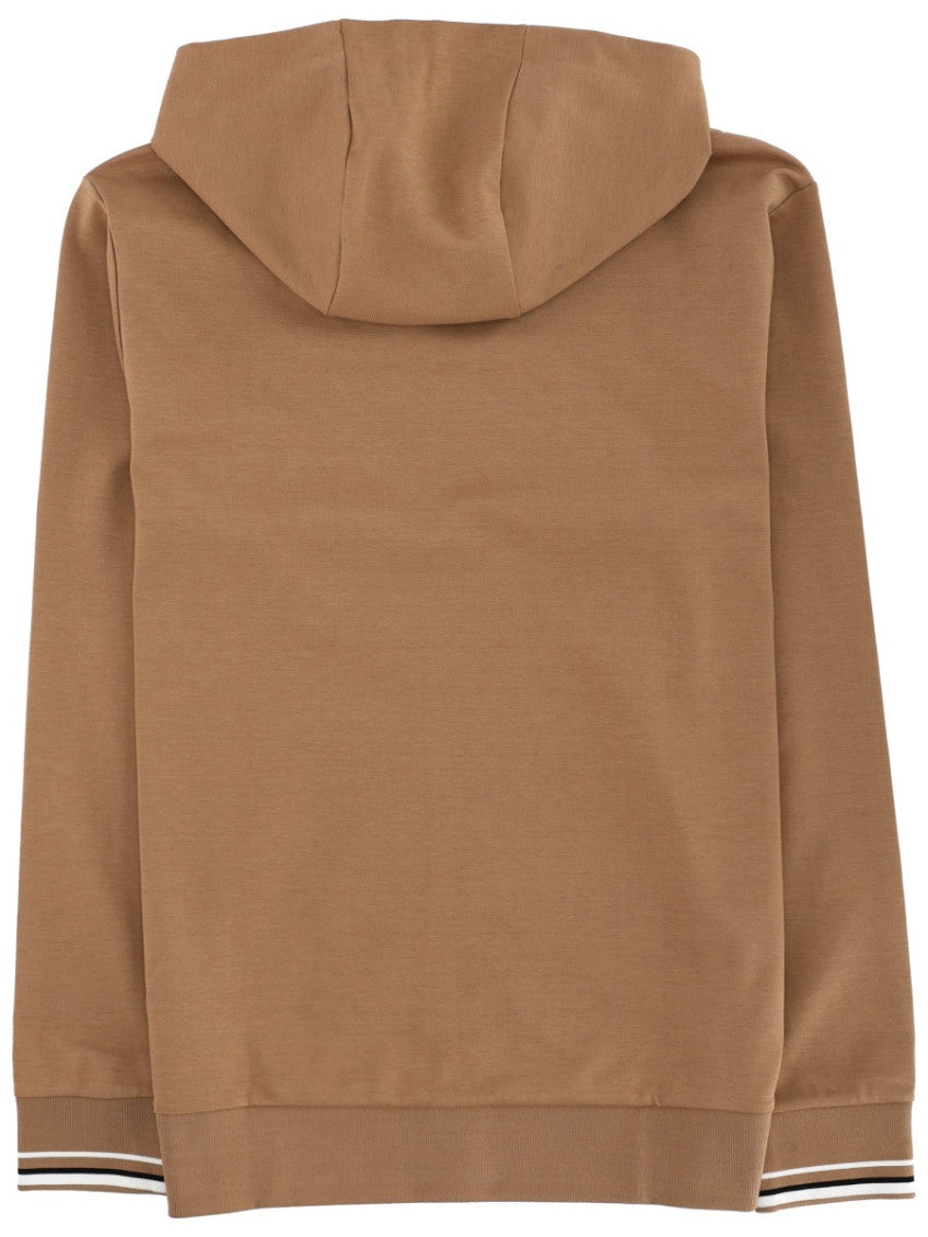 Brown Solid Hood Sweater 2