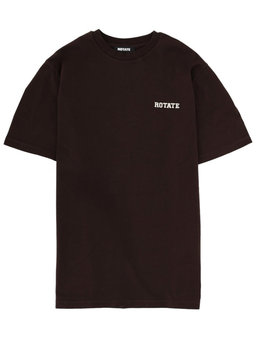Brown Logo Crew Neck T-Shirt 1