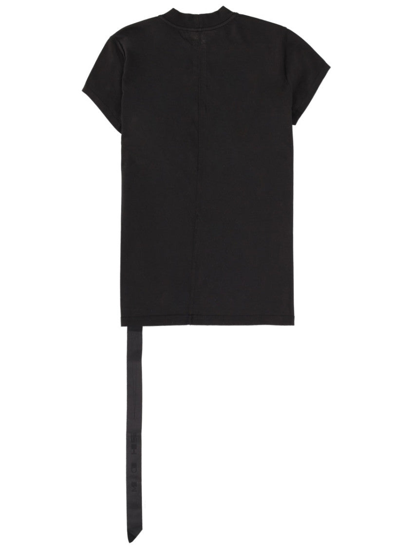 Black Solid Crew Neck T-Shirt 2