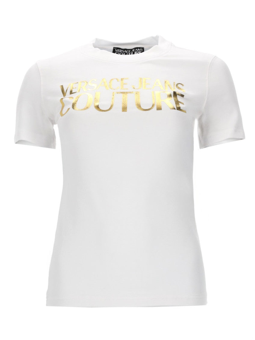 White Logo Crew Neck T-Shirt 1