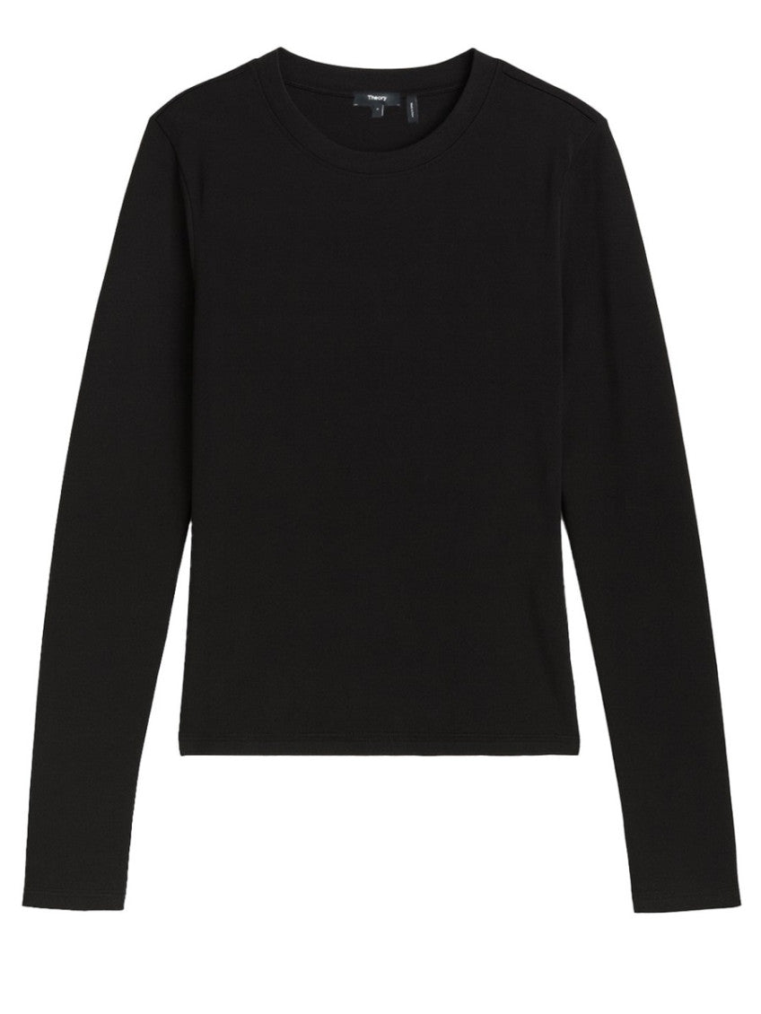 Black Solid Crew Neck T-Shirt 1