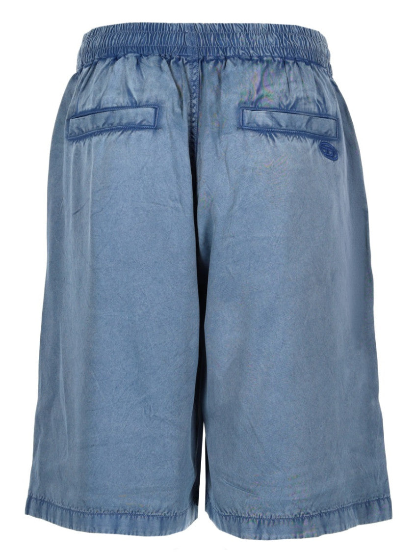 Blue Solid Shorts 2
