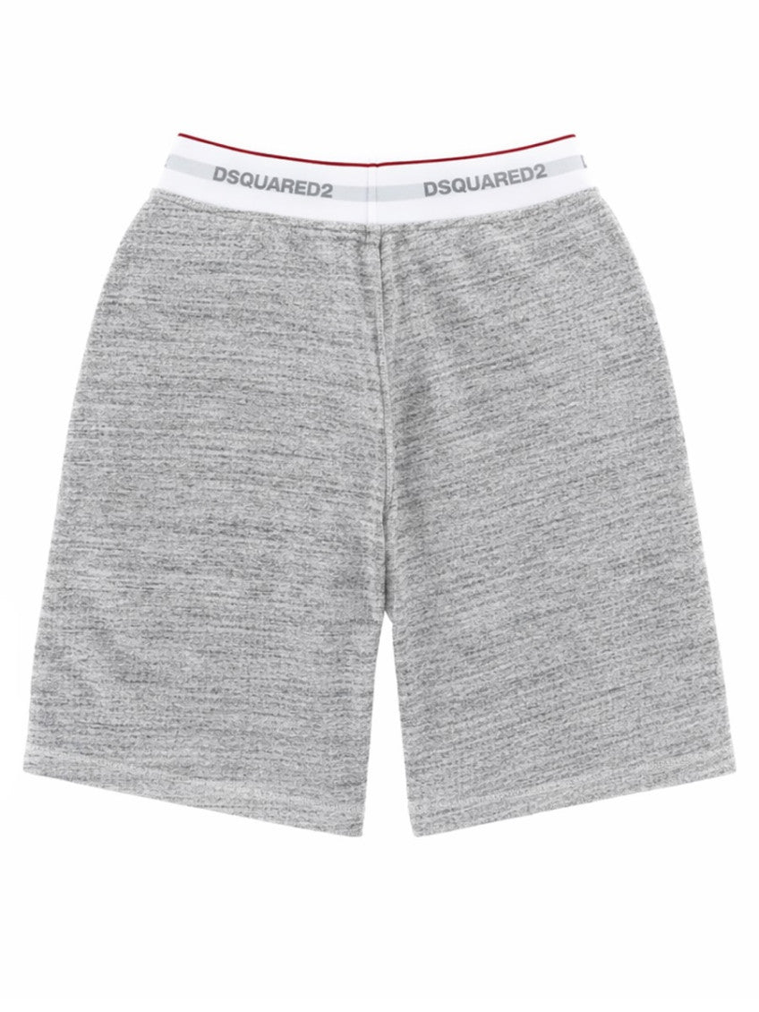 Grey Textured Shorts 2