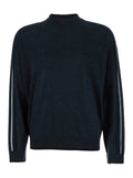 Grey Stripes Crew Neck Sweater 1