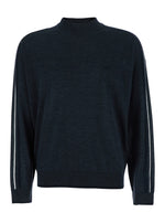 Grey Stripes Crew Neck Sweater 1