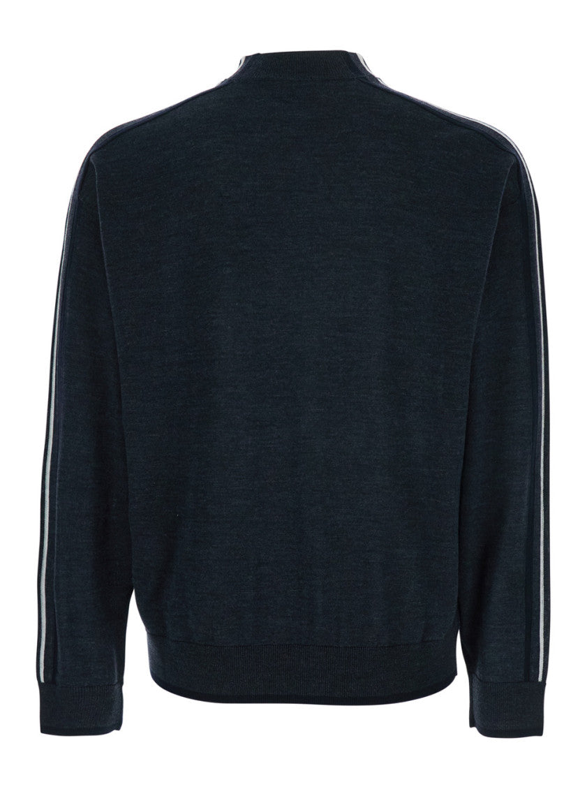 Grey Stripes Crew Neck Sweater 3