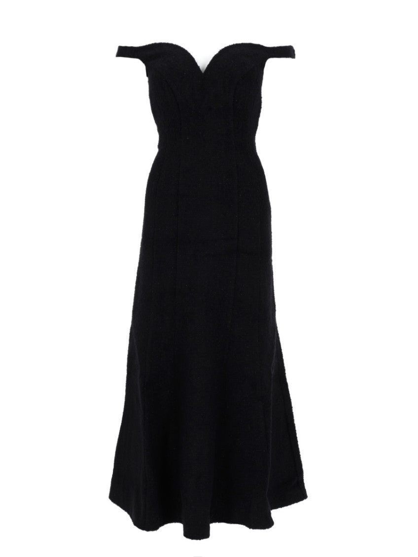 Black Off Shoulder Maxi Dress 1