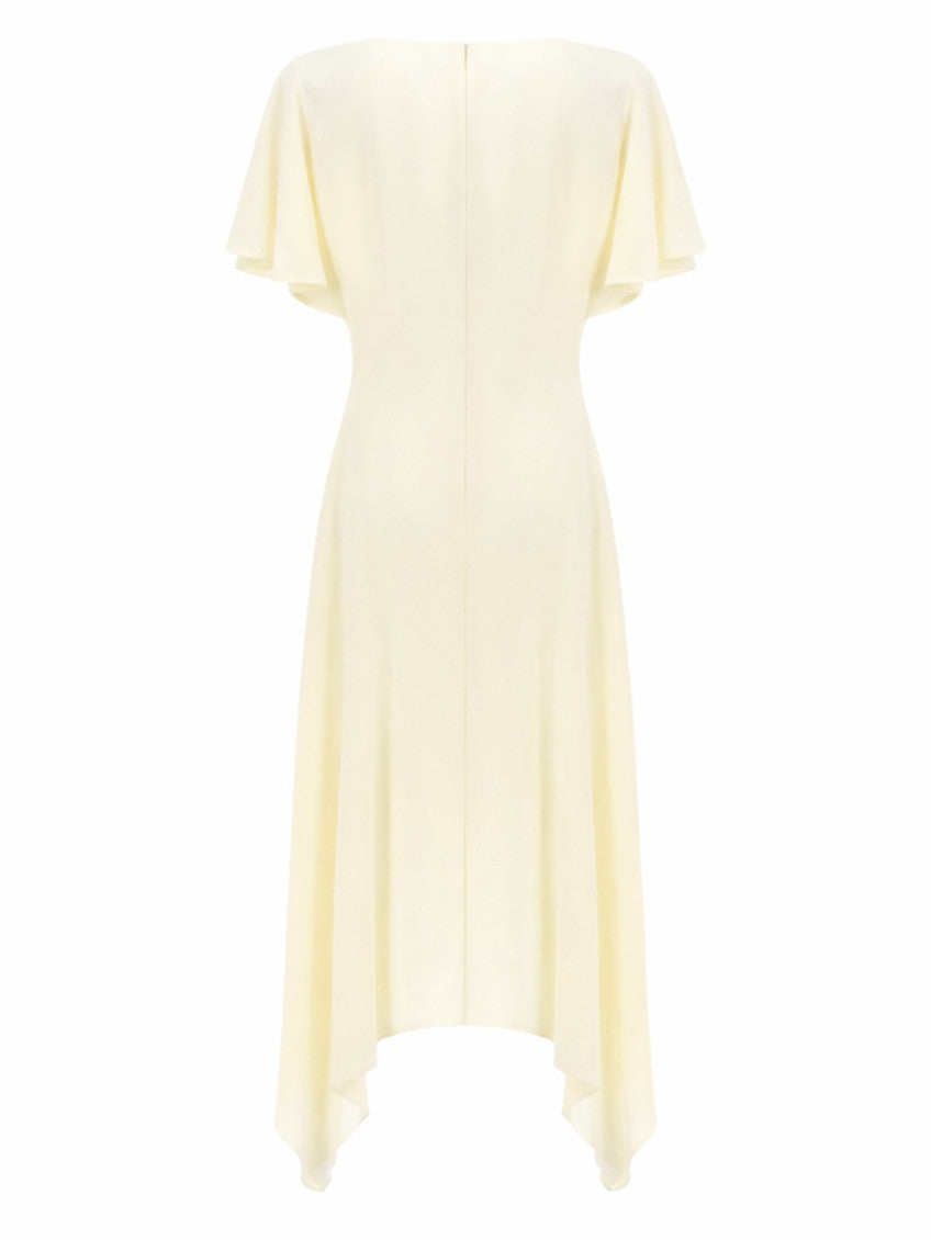 White V Neck Midi Dress 3