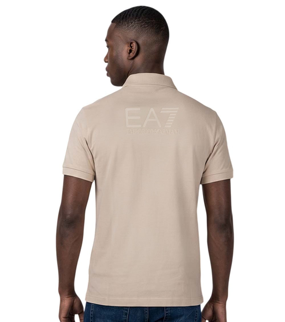 Beige Solid Shirt Collar Polo 2