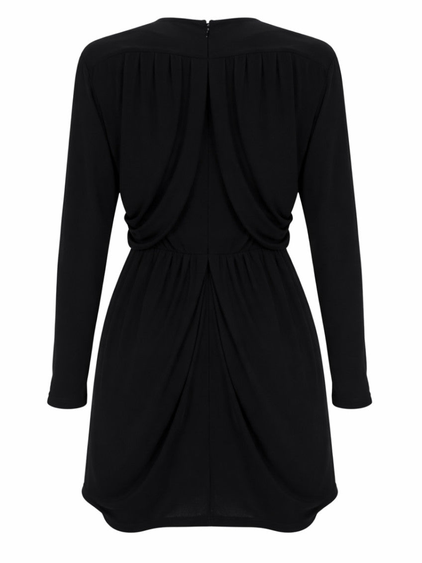 Black Round Neck Mini Dress 3