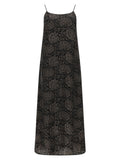 Black Floral Scoop Neck Maxi Dress 1