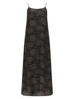 Black Floral Scoop Neck Maxi Dress 1