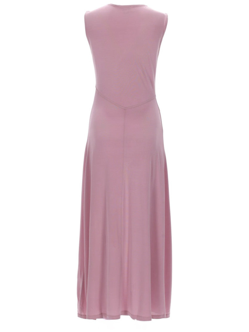 Purple Round Neck Maxi Dress 2