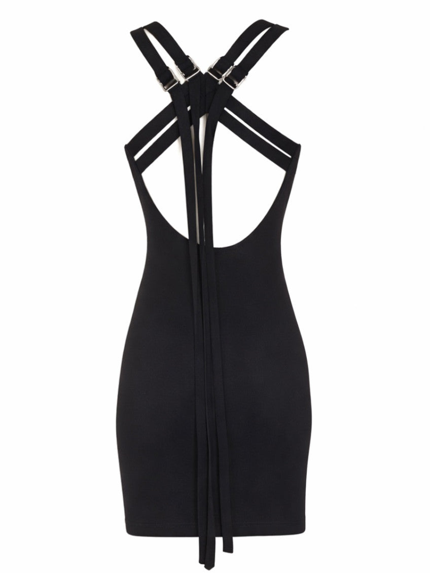 Black Scoop Neck Mini Dress 3
