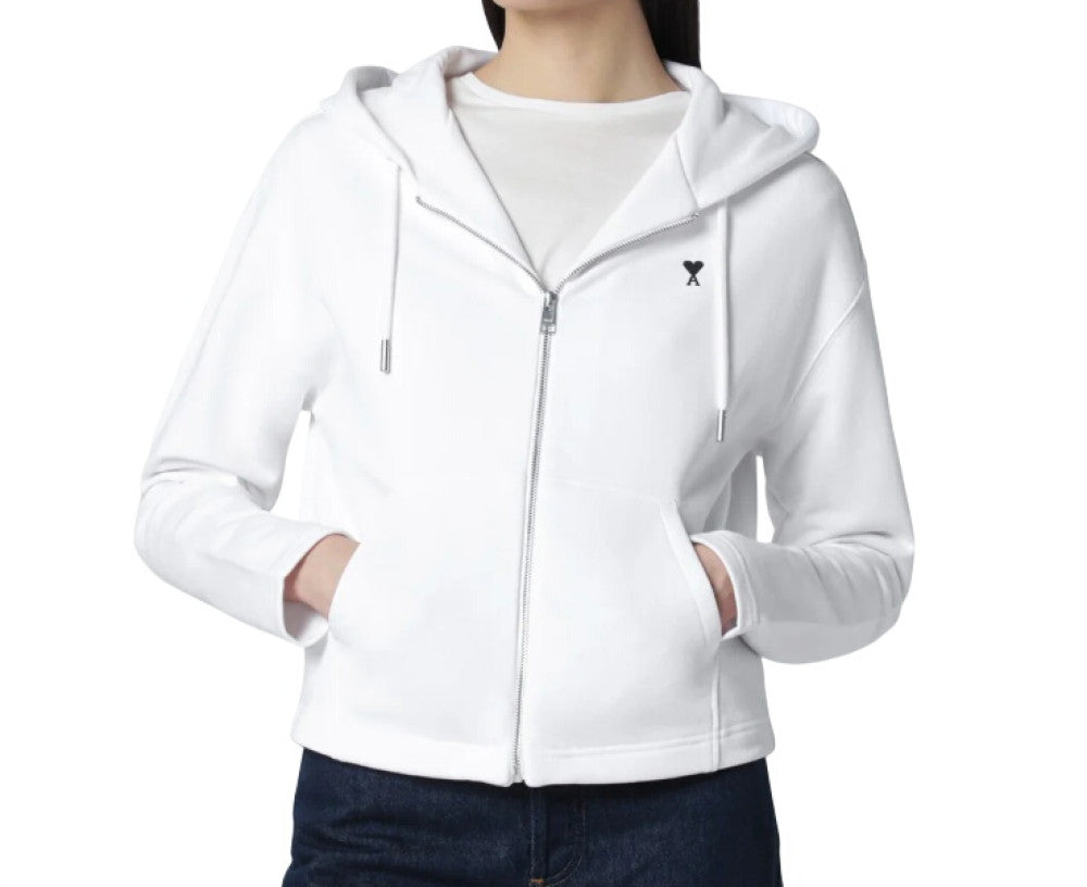 White Logo Hood Sweatshirt 2