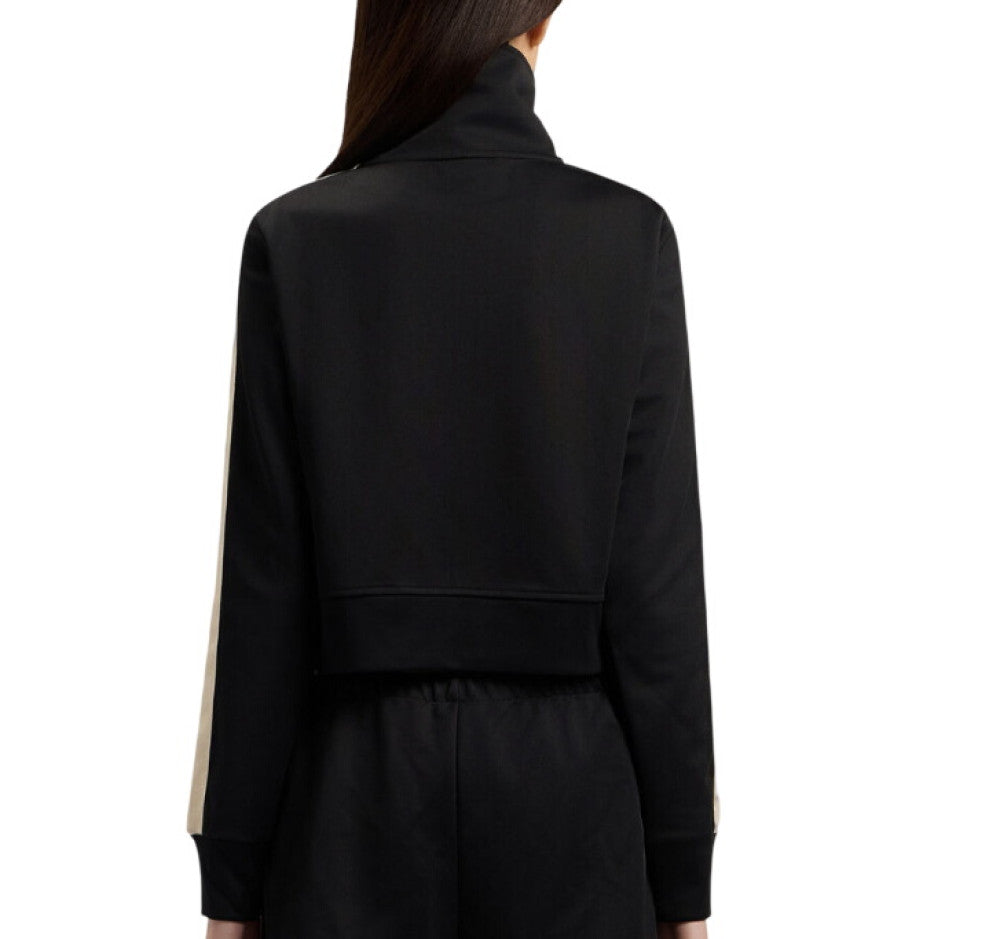 Black Logo Shirt Collar Sweatshirt 2