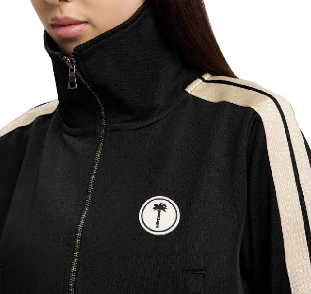 Black Logo Shirt Collar Sweatshirt 3