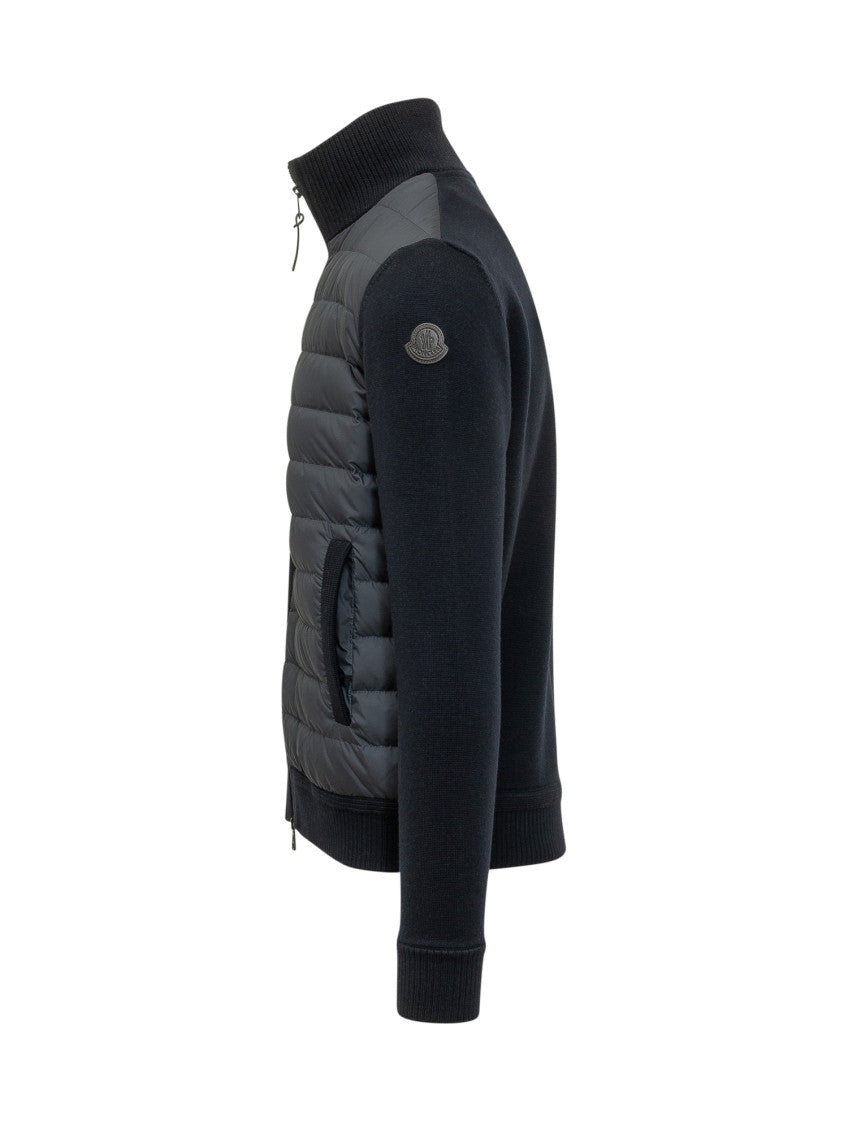 Black Quilted Logo Cardigans 3