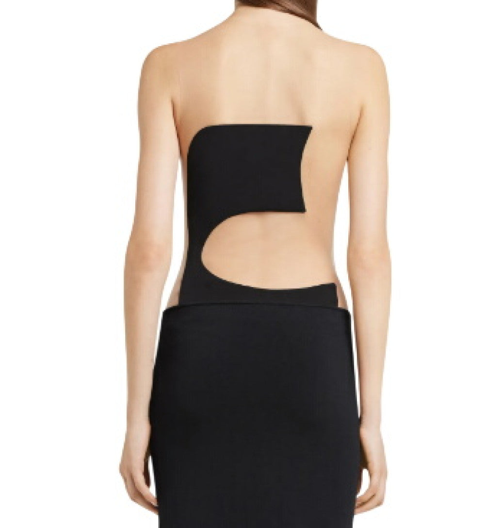 Black Color Block Swimwear 4