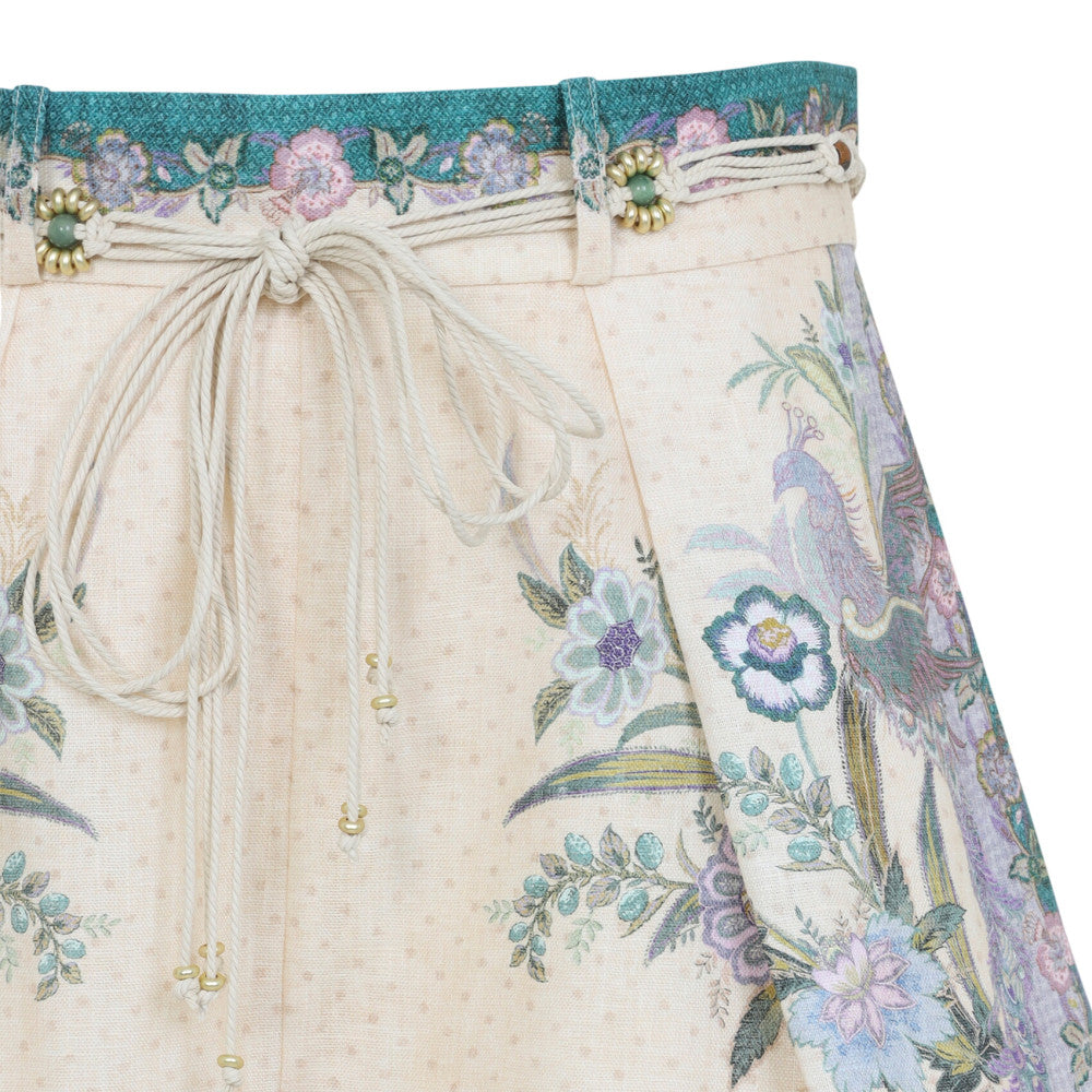 Cream Floral Shorts 3