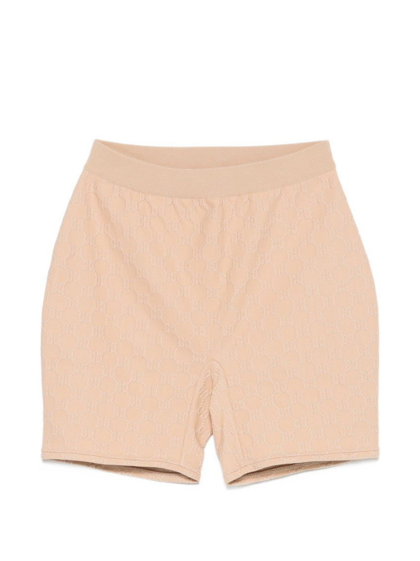 Beige Textured Logo Short 1