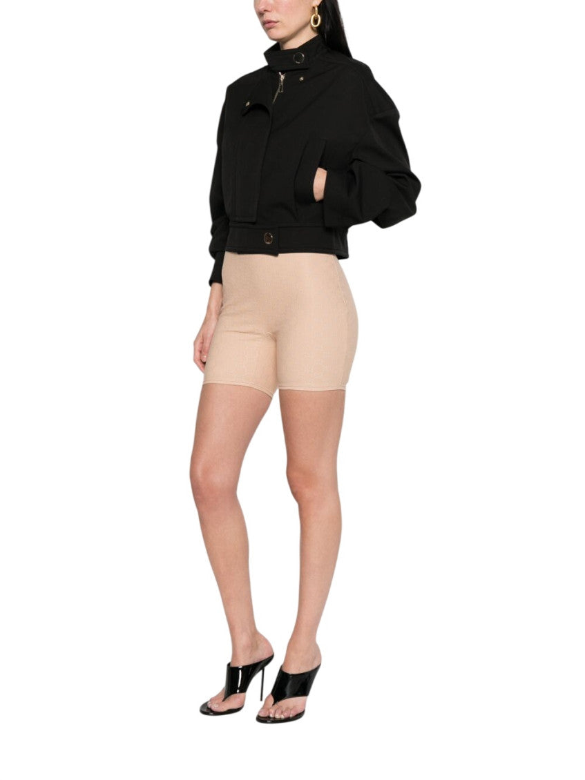 Beige Textured Logo Short 3