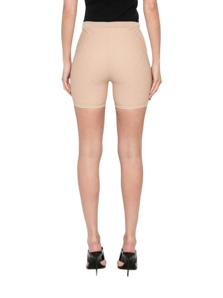 Beige Textured Logo Short 4