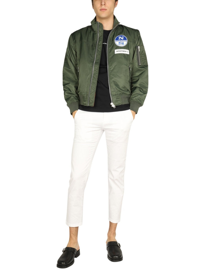Green Mock Collar Jackets 2