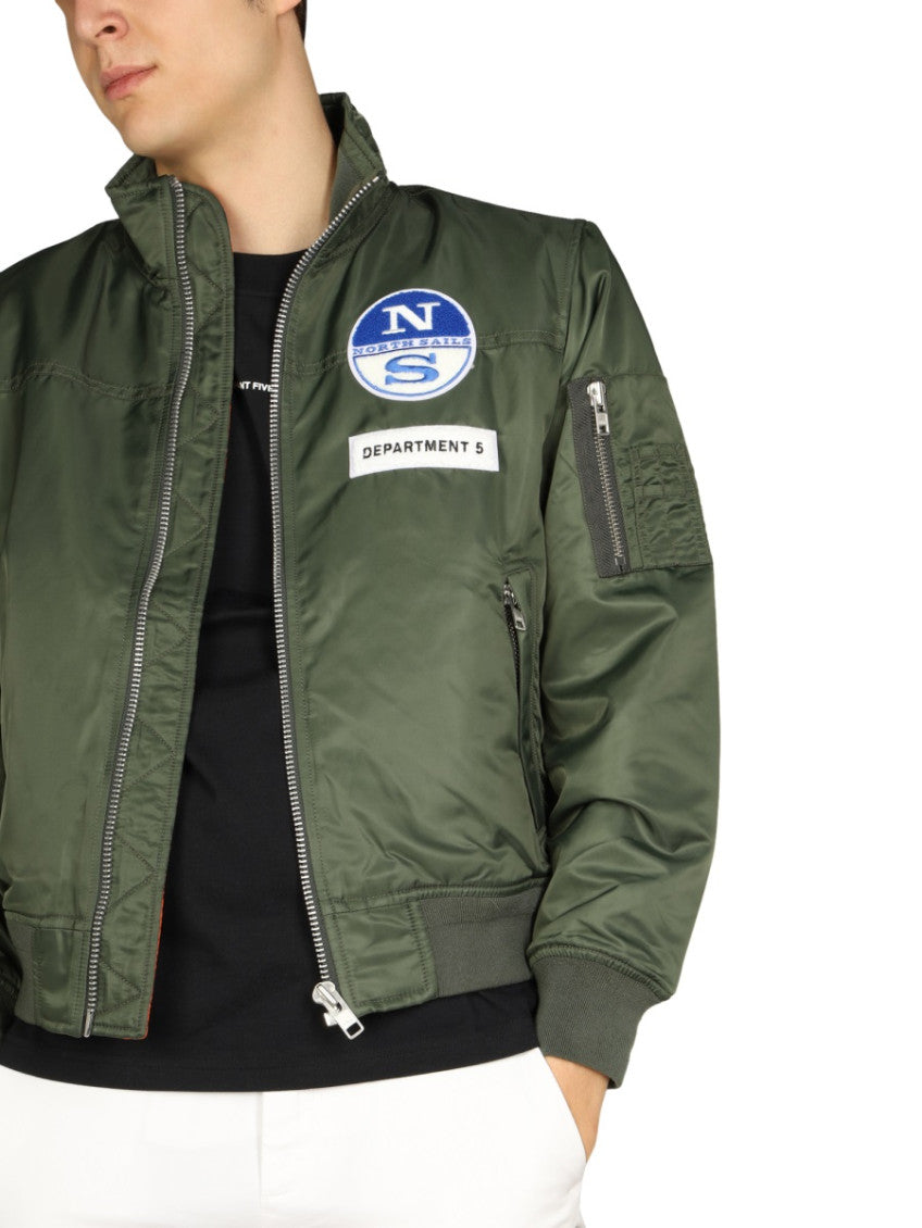 Green Mock Collar Jackets 4