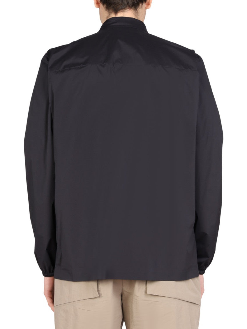 Black Solid Shirt Jackets 3