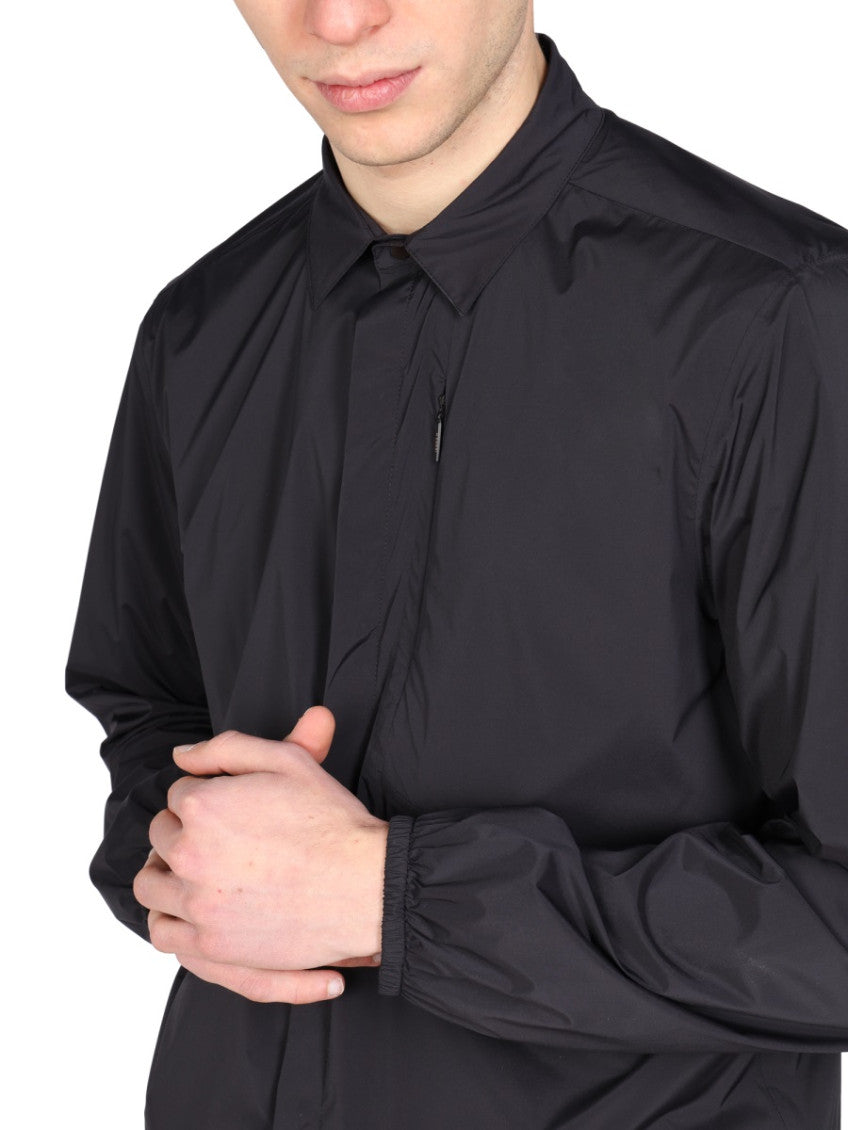 Black Solid Shirt Jackets 4