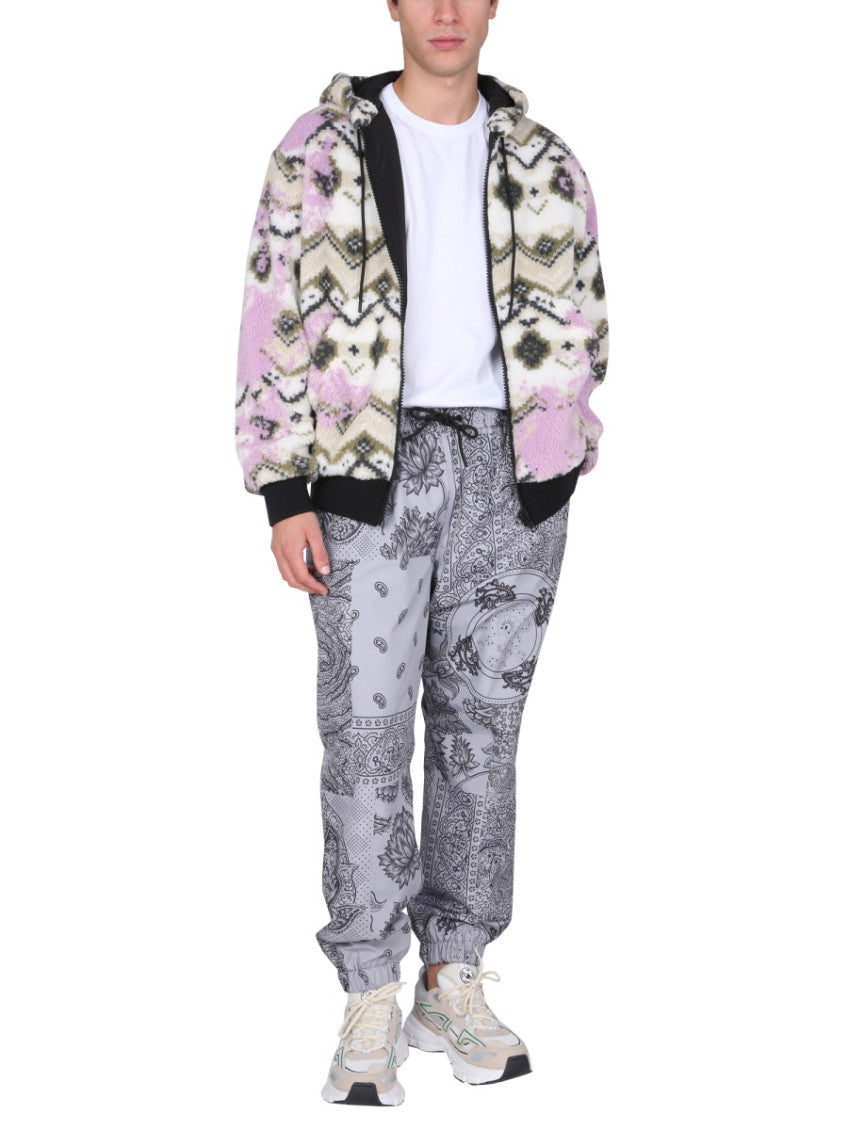 Multicolor Geometric Hood Jackets 2
