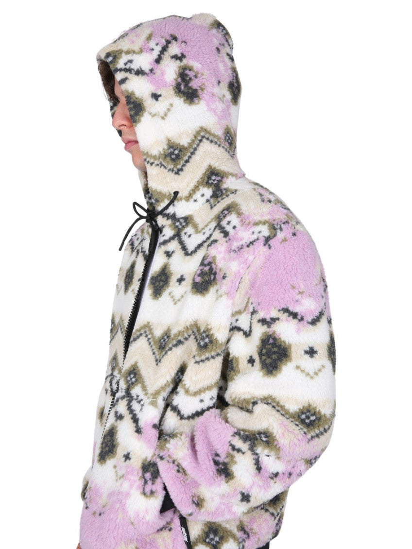 Multicolor Geometric Hood Jackets 4