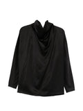 Black Solid Cowl Neck Top 1