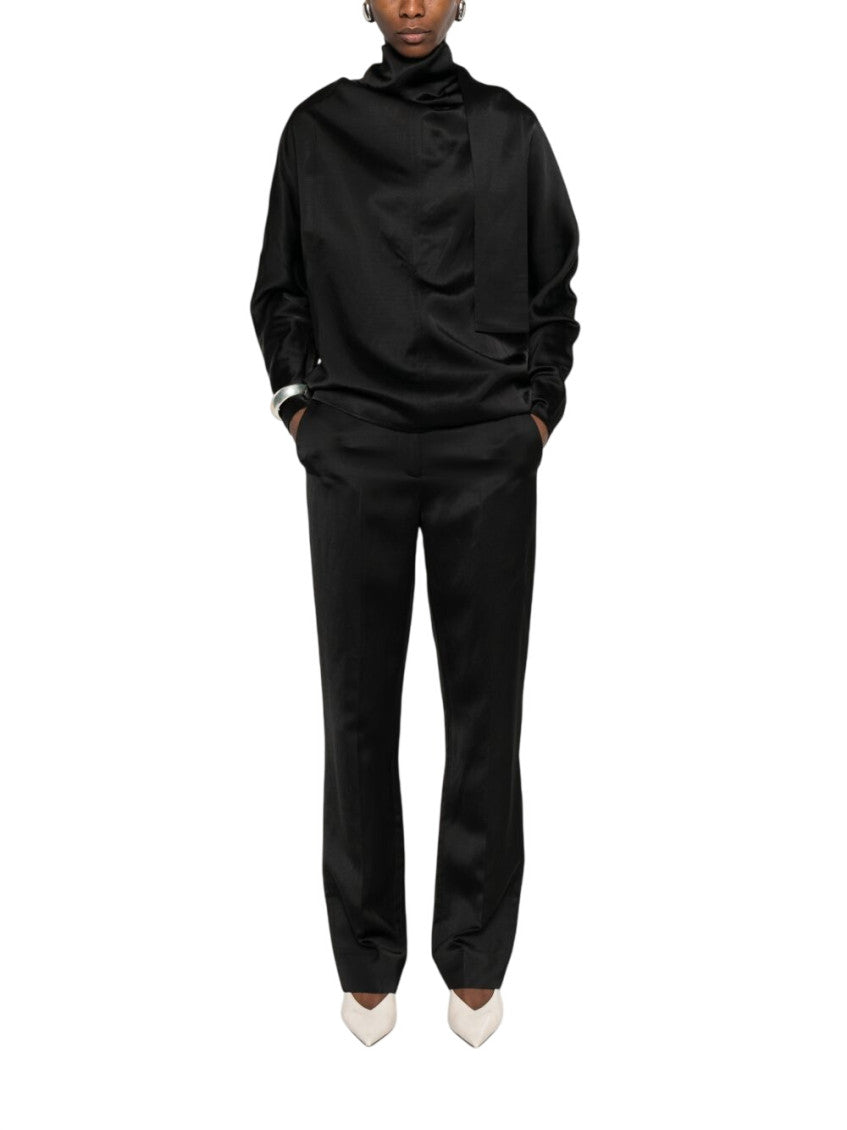 Black Solid Cowl Neck Top 2