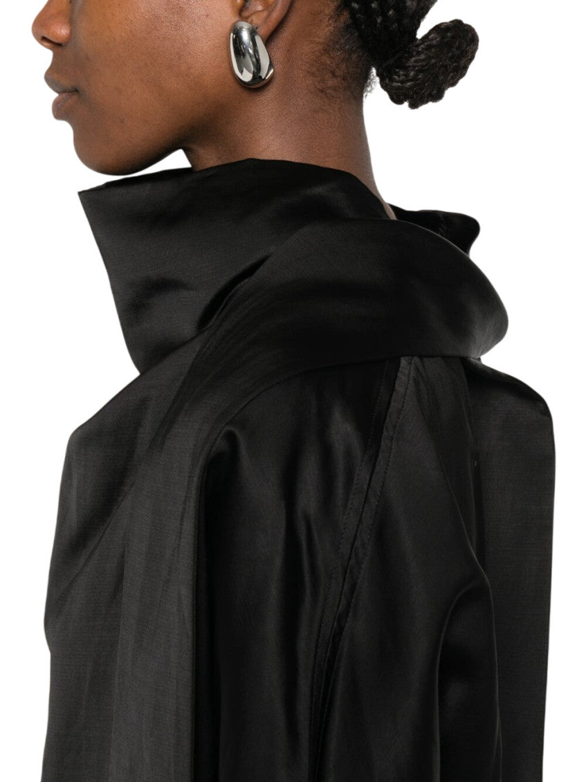 Black Solid Cowl Neck Top 5
