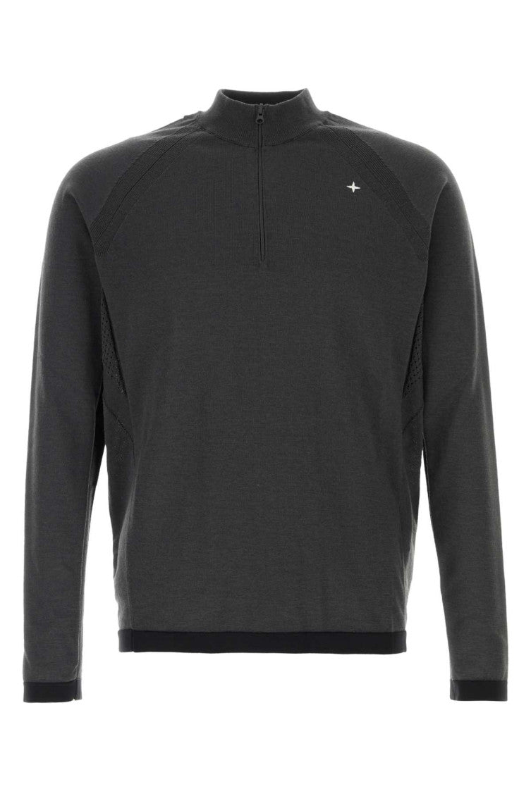 Dark Grey Logo Sweaters 1