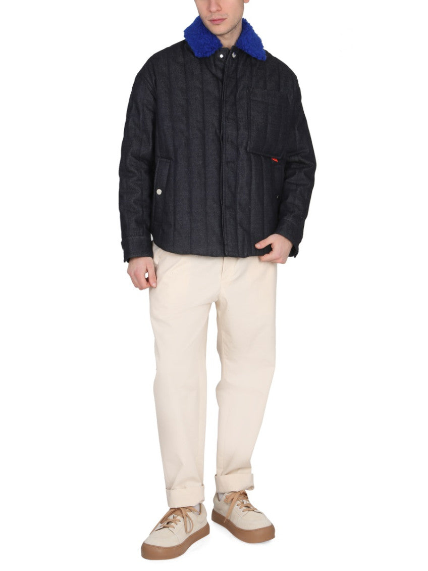 Dark Blue Solid Jackets 3