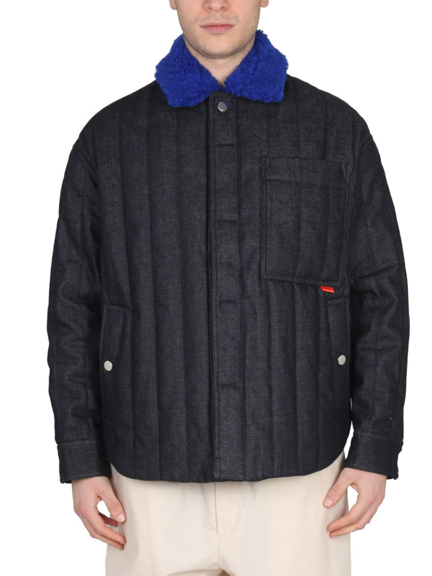 Dark Blue Solid Jackets 4