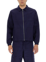 Navy Blue Solid Jackets 1