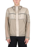 Beige Solid Hood Jackets 1