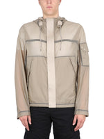 Beige Solid Hood Jackets 1