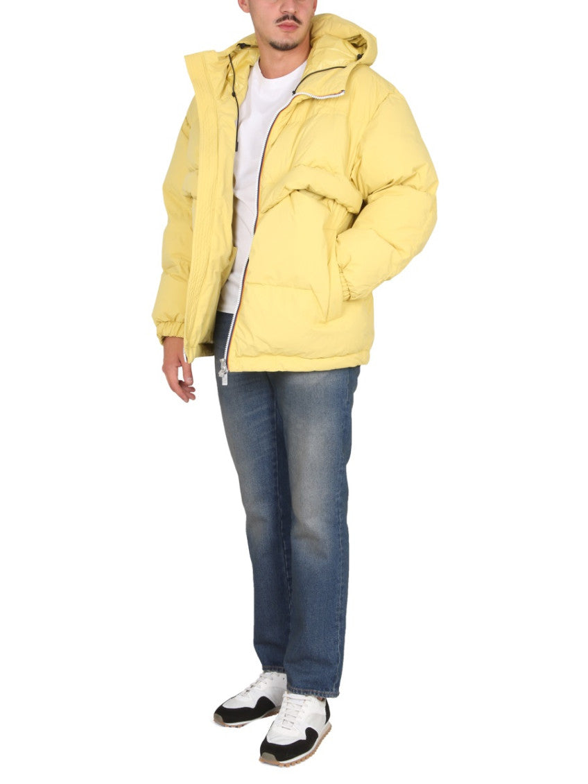 Yellow Quilted Hood Jackets 2