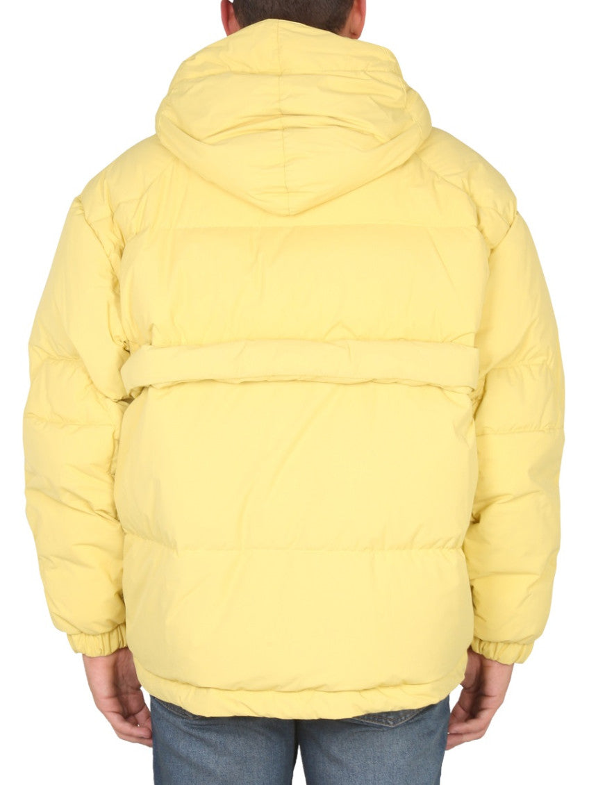 Yellow Quilted Hood Jackets 3