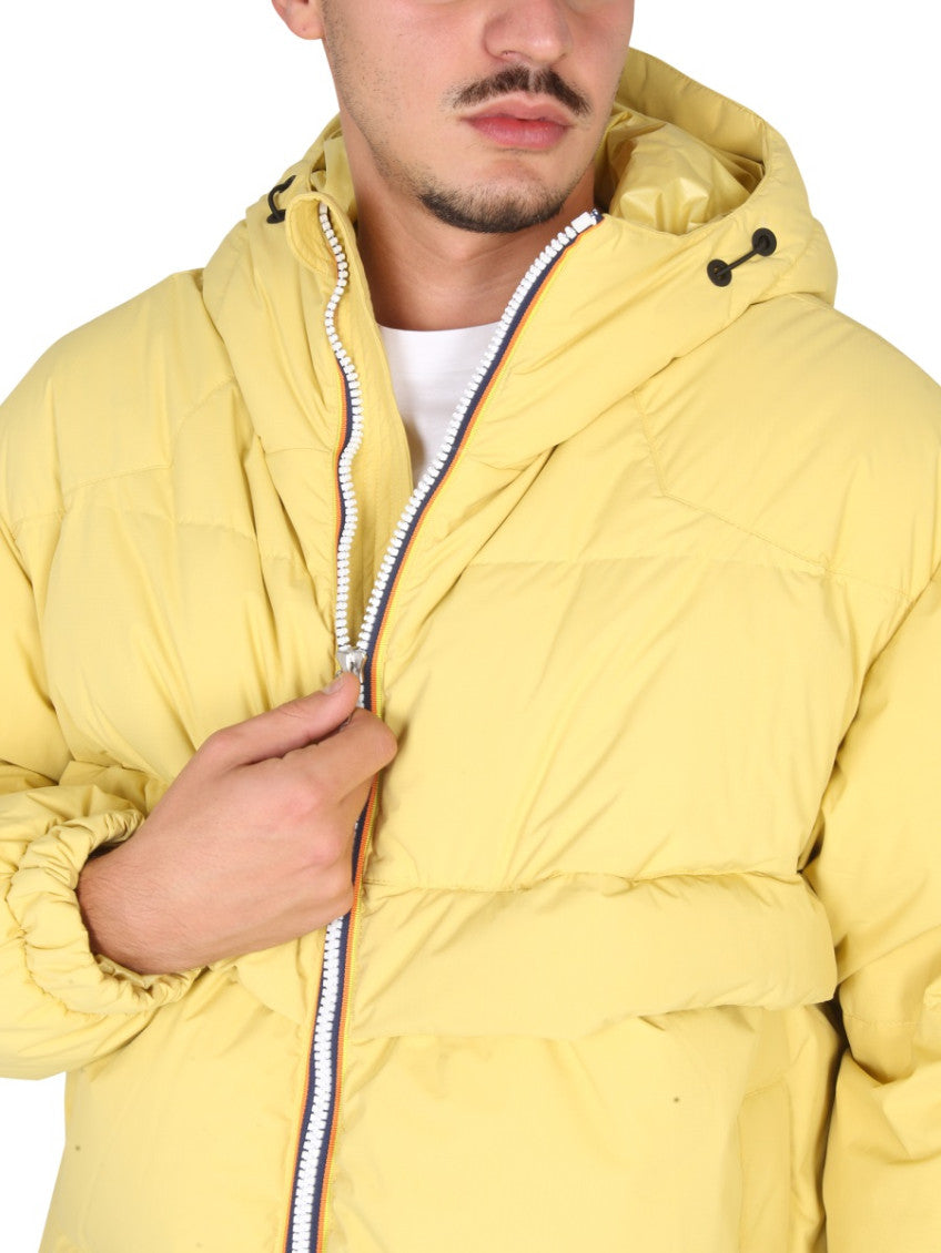 Yellow Quilted Hood Jackets 4